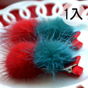 [Children's accessories hair ornaments] Christmas, the annual series of festive feast hair style - Korean version - cute double ball shape hairpin / children hair accessories / duckbill folder / cross folder ☆ 1 into the ☆