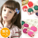 [Children's accessories hair ornaments modeling series] Korean version of the little bit of diamond drill lace clip / children hairpin / Y folder / children hair accessories / baby hairpin Liuhai folder / opening folder "1 into the" ☆ 12 color ☆