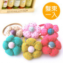 [Children's accessories hair ornaments modeling series] Korean version of the lovely dot bread buns / hair rope / children hair accessories / children's jewelry / hair circle 6 color ※ 1 into the equipment