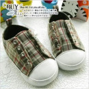 [Give the baby the first step in the life of the small shoes] College style new green lattice baby shoes / anti-skid shoes / children's casual shoes ☆ 6 ~ 24m