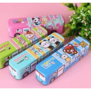 【儿童文具,开学用品系列】是文具车也是铅笔盒3层铁盒精致便携式收纳盒袋/开学用品/小玩具收纳/儿童节礼物/文具用品