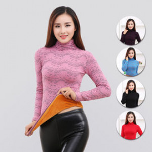 【Autumn and winter warm prey must take the hot clothes under the pants series】 【good wash is not wrinkled high-quality warm inside not fall velvet high collar / long sleeve inside the clothes / warm clothing / cold within the ride 40-73 kg can wear
