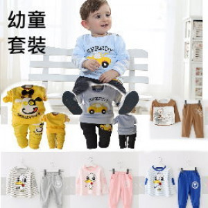 [Autumn and winter new, formal casual season, suitable for children's fashion suit] the most suitable for Taiwan weather suit / autumn / winter suit / sleep suit / home leisure / travel out of children's clothing ☆ shirt / pants