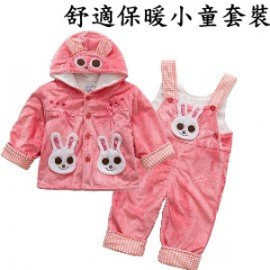 [Autumn and winter new children's super warm suit] thickening warm young children's annual New Year clothing jacket + warm trousers pants / banquet dress / autumn and winter suit / beauty gift 80-100