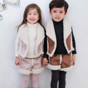 【Autumn and winter high-quality cotton shorts suit】 lambskin autumn and winter comfortable warm vest suit / shorts suit / vest warm suit ☆