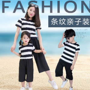 [Spring and summer new temperament princess parent-child suit] summer high-quality cotton comfortable breathable short-sleeved shirt + dress pants extremely beautiful, spring and summer suit / leisure suit / parent-child equipment ☆ 110-170 ☆