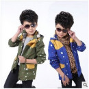 【Four seasons wild children's windbreaker autumn warm, wind jacket】 Four seasons wear handsome cotton coat jacket / autumn and winter jacket / children. Large child coat / hooded jacket ☆ 100-150 ☆