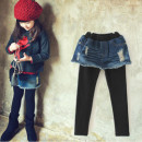 【Four seasons take the new children's clothing fake 2 pieces of cotton under the pants】 temperament bright fake 2 pieces of cotton within the pants skirt / autumn and winter trousers / spring and summer within the pants / autumn and winter skirt 90-145cm