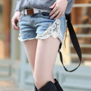 [Big children, girls clothing, parent-child fashion section of the popular jeans] this summer's most popular 100 掿 denim shorts design models shorts / brush white jeans