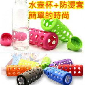 【Baby school, adult office workers essential supplies with the cup】 strict selection of high temperature, simple and stylish small kettle glass plus anti-hot sets / cup / go out special cup 300ml