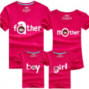Combing pure cotton parent-child installed [new short-sleeved shirt parent-child equipment] 