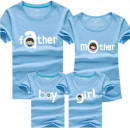 Combing pure cotton parent-child installed [new short-sleeved shirt parent-child equipment] 