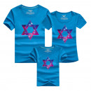 Combing pure cotton parent-child installed [new short-sleeved shirt parent-child equipment] 