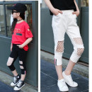 Black elastic horn pants [wild soft and easy to wear elastic series] cotton trousers / seasons trousers / spring and summer autumn and winter pants / children's clothing ☆ 100-160 ☆