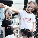 Lotus leaf short-sleeved shirt [cotton soft and simple style design] temperament wild girl shirt,